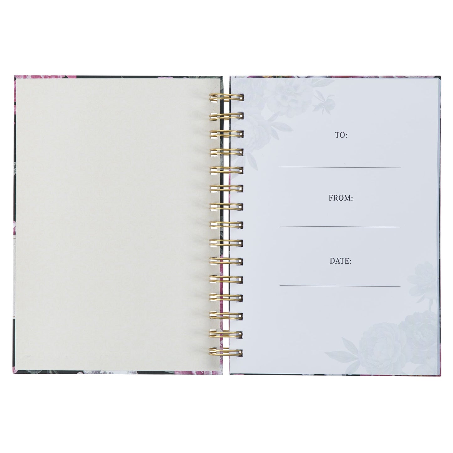 Floral All Things Large Bible Verse Notebook, Matt. 19:26 Bible Verse